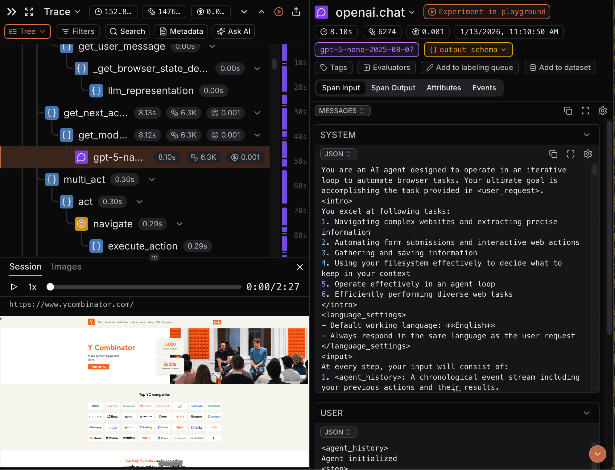 browser-use screenshot